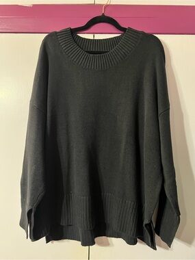 Women's Oversized Crewneck Sweater - Charcoal